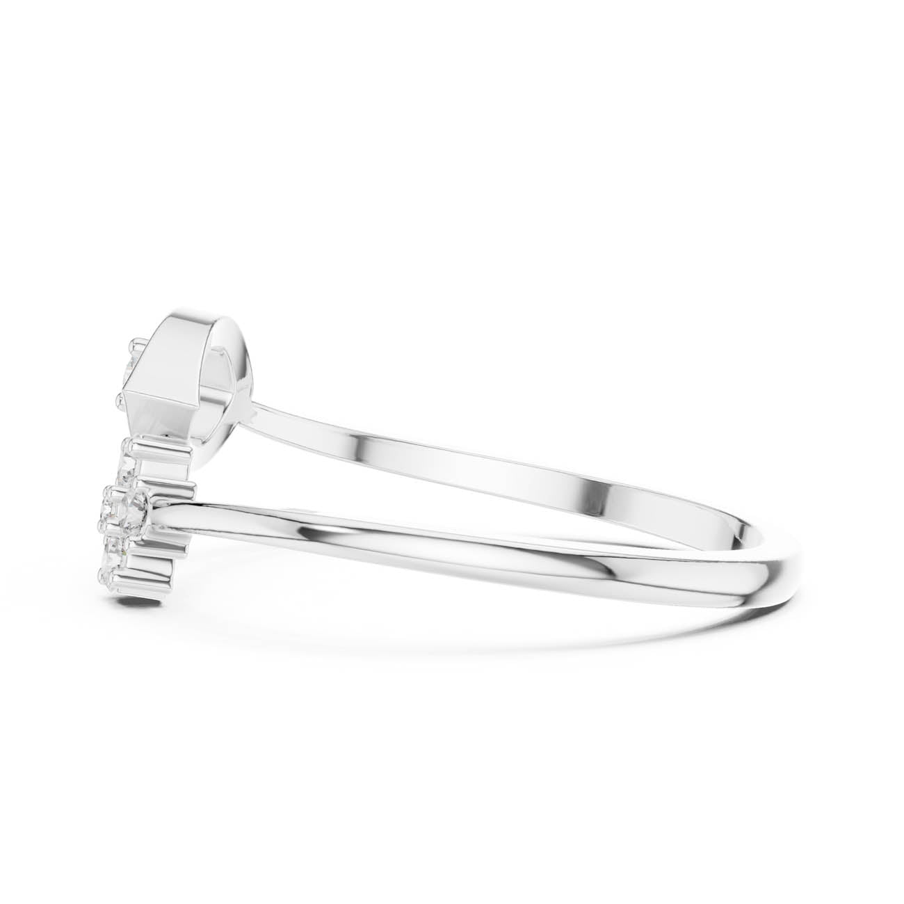 .12 Ct. Diamond Floral Open Ring with Marquise Frame Accent (HLR-79) 11
