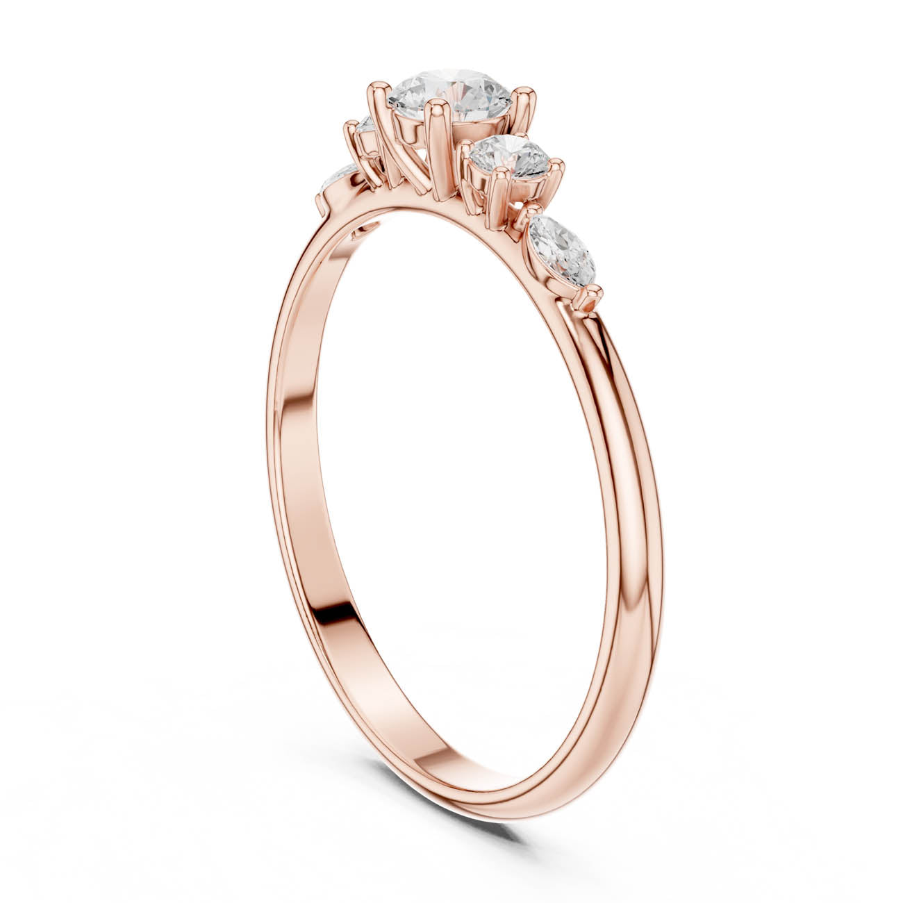 .30 Ct. Round Diamond Ring with Marquise Side Stones (HLR-89) 8