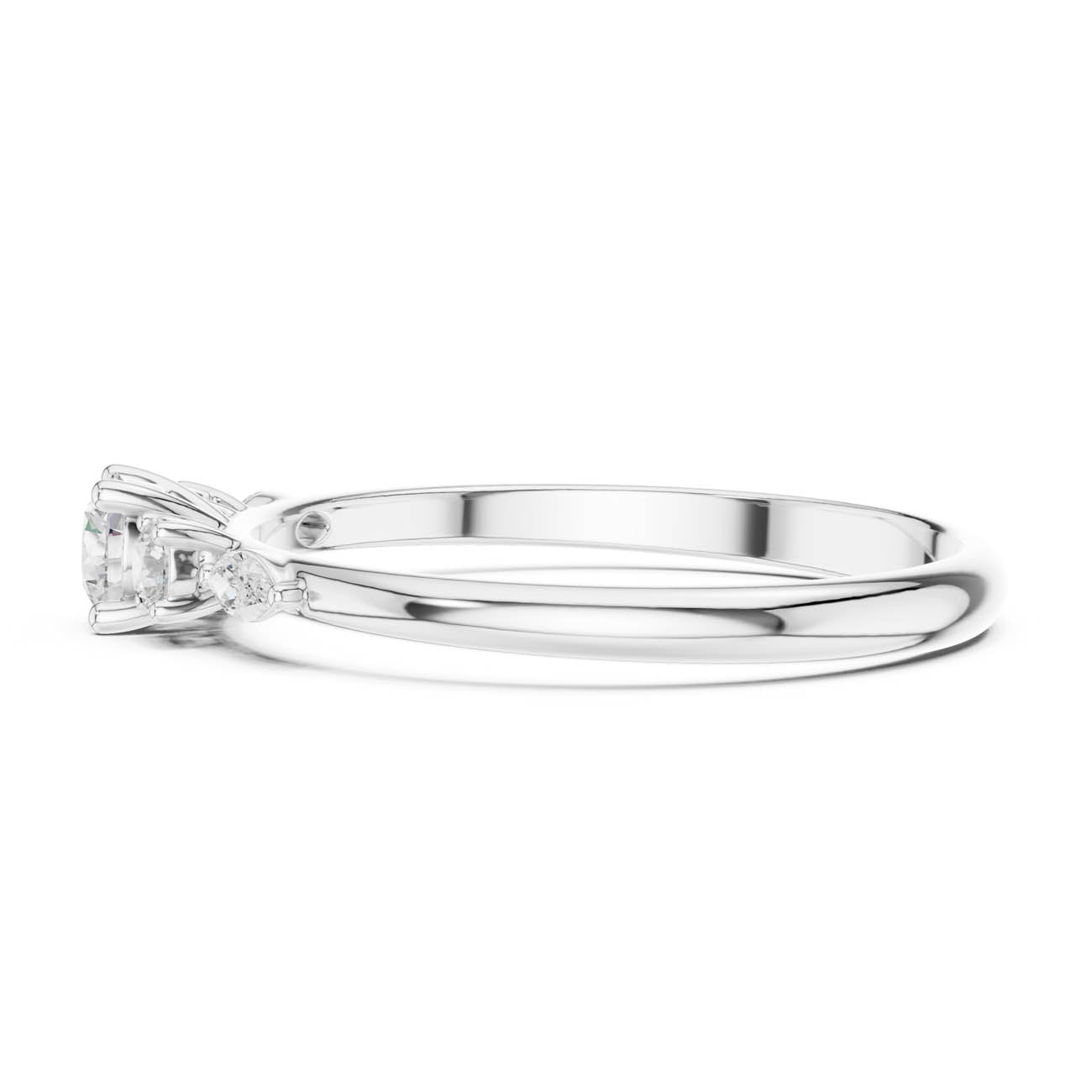 .30 Ct. Round Diamond Ring with Marquise Side Stones (HLR-89) 12