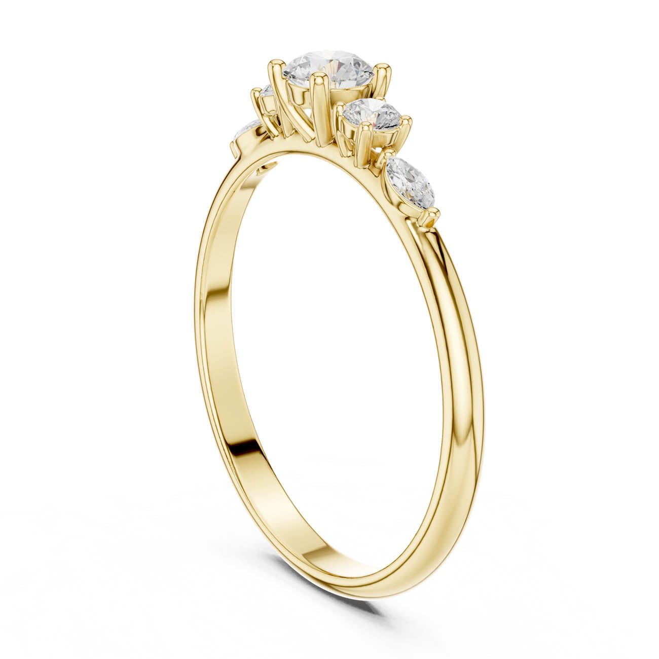 .30 Ct. Round Diamond Ring with Marquise Side Stones (HLR-89) 3
