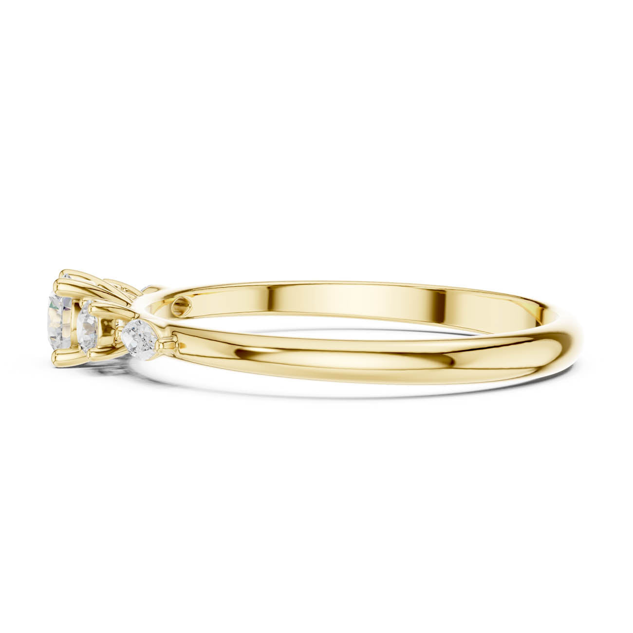 .30 Ct. Round Diamond Ring with Marquise Side Stones (HLR-89) 4