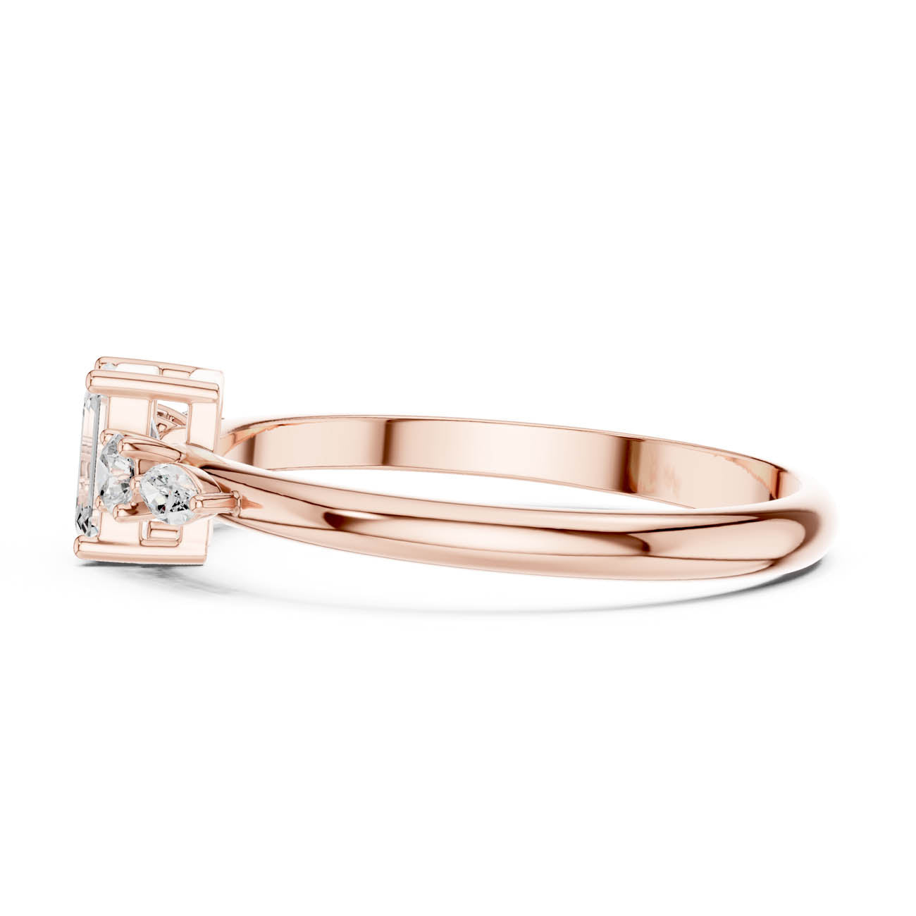 .46 Ct. Emerald-Cut Diamond Ring with Round and Marquise Accents (HLR-90) 12