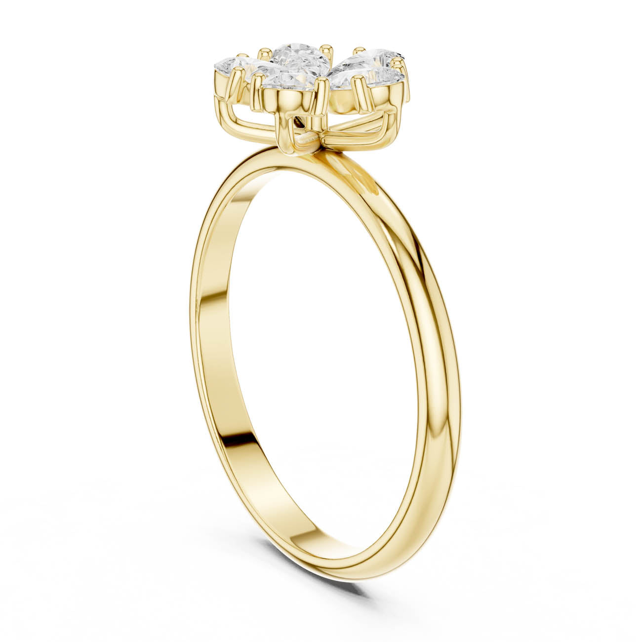 .46 Ct. All-Pear Diamond Floral Cluster Ring (HLR-92) 3