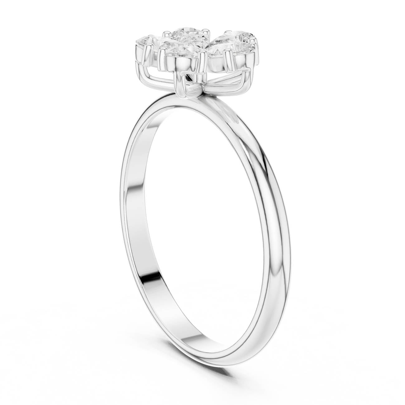 .46 Ct. All-Pear Diamond Floral Cluster Ring (HLR-92) 10