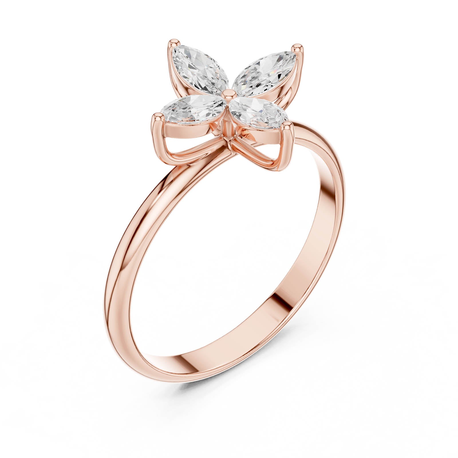 .41 Ct. Marquise Diamond Floral Cluster Ring (HLR-94) 11