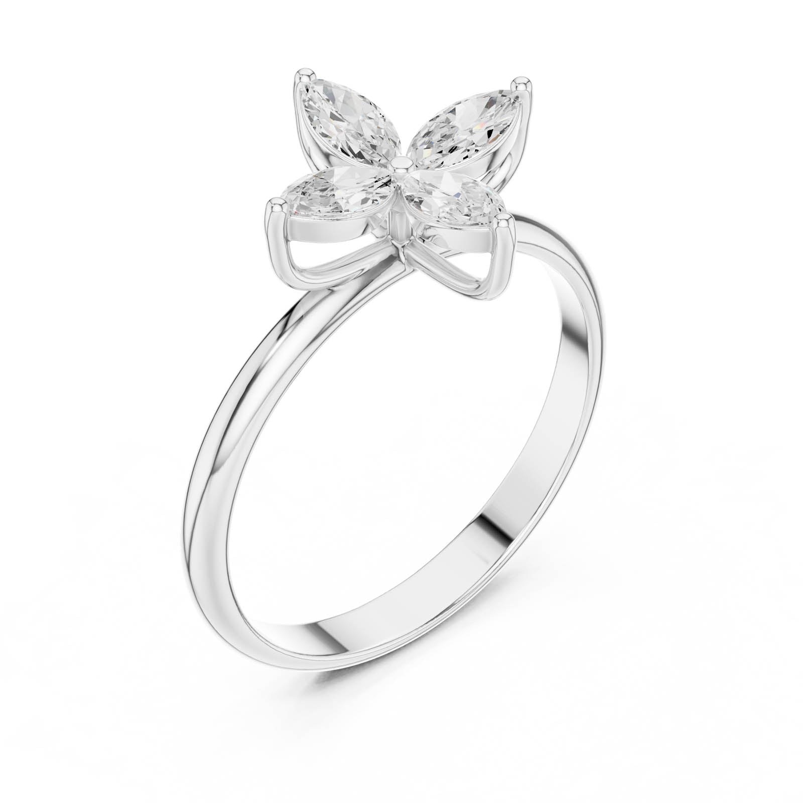 .41 Ct. Marquise Diamond Floral Cluster Ring (HLR-94) 7