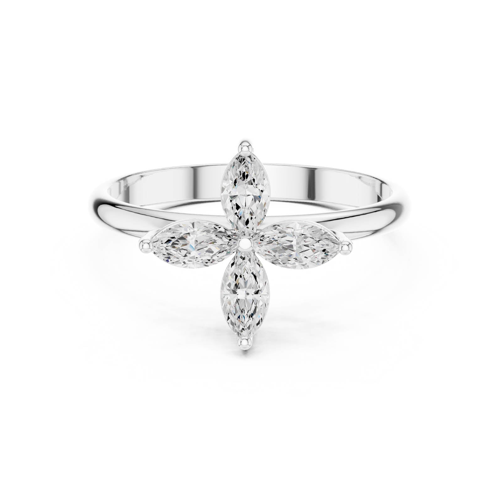.41 Ct. Marquise Diamond Floral Cluster Ring (HLR-94) 1