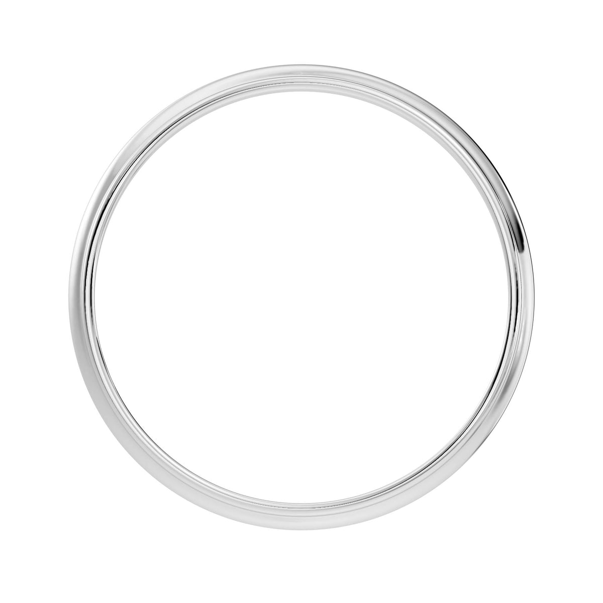 Classic Half-Round Wedding Band with Polished Comfort Fit Design (HREW300) 8