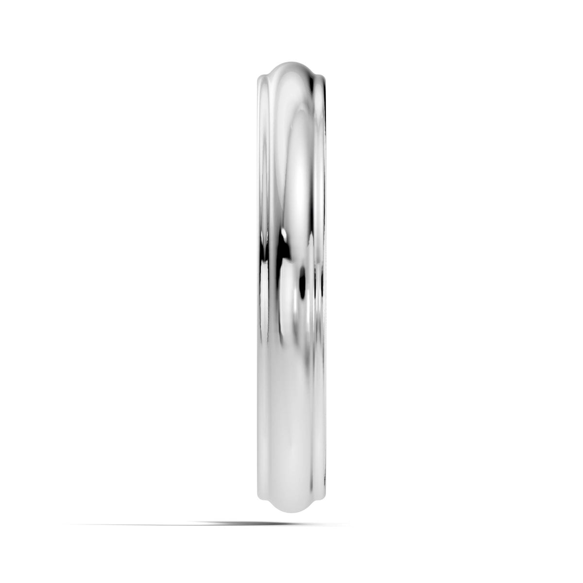 Classic Half-Round Wedding Band with Polished Comfort Fit Design (HREW300) 9