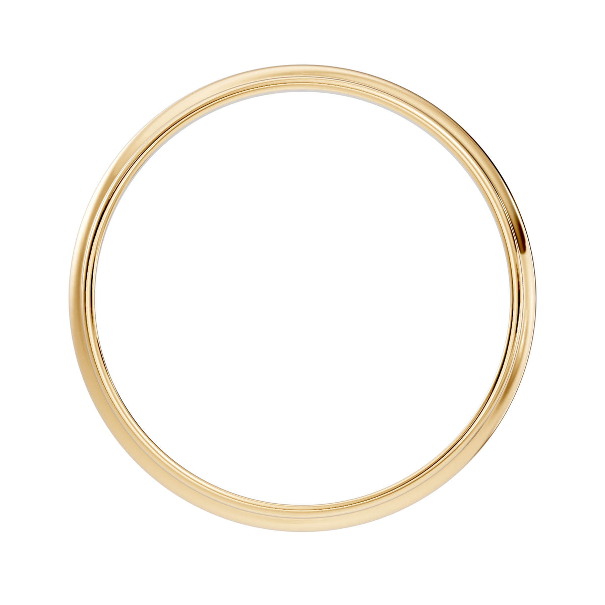 Classic Half-Round Wedding Band with Polished Comfort Fit Design (HREW300) 6