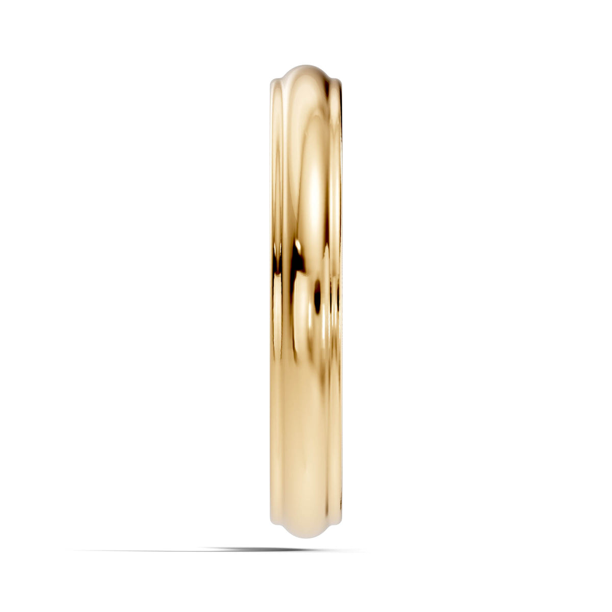 Classic Half-Round Wedding Band with Polished Comfort Fit Design (HREW300) 10