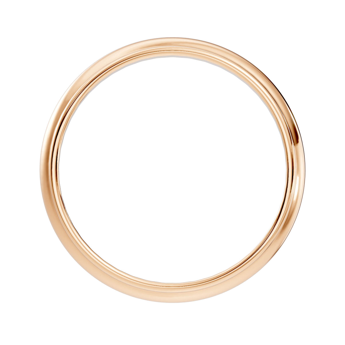 Classic Half-Round Wedding Band with Polished Comfort Fit Design (HREW400) 10