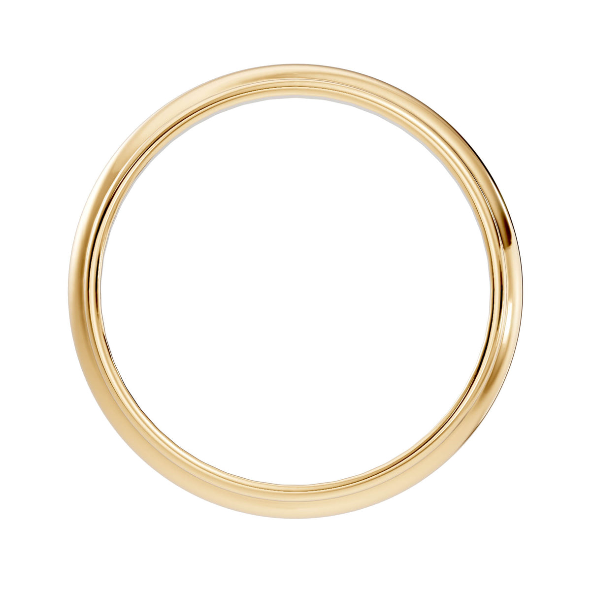 Classic Half-Round Wedding Band with Polished Comfort Fit Design (HREW400) 4