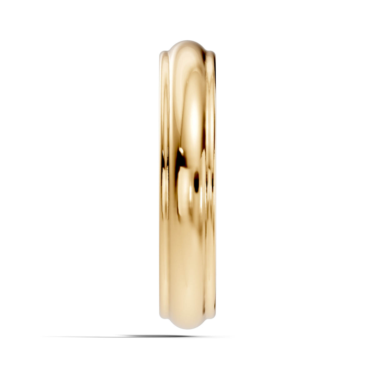 Classic Half-Round Wedding Band with Polished Comfort Fit Design (HREW400) 3