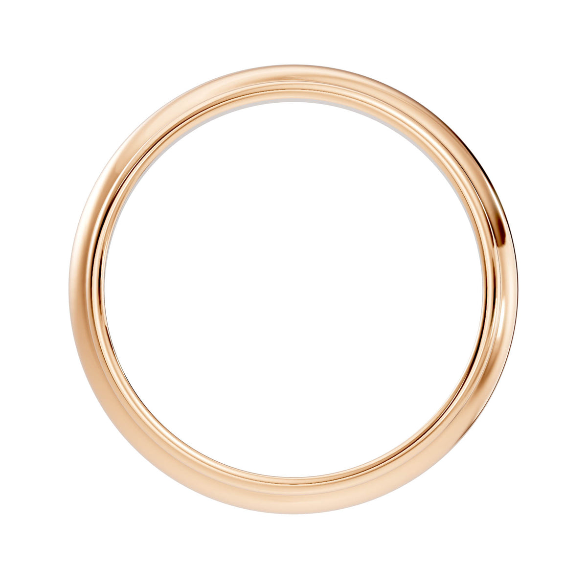 Classic Half-Round Wedding Band with Polished Comfort Fit Design (HREW500) 10