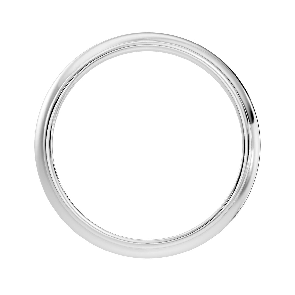 Classic Half-Round Wedding Band with Polished Comfort Fit Design (HREW500) 9