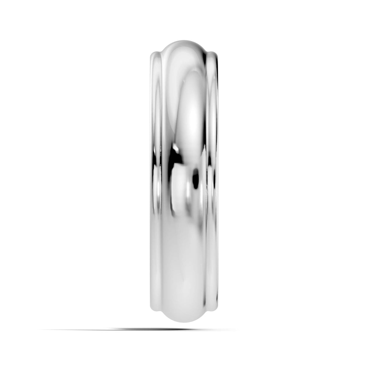 Classic Half-Round Wedding Band with Polished Comfort Fit Design (HREW500) 8