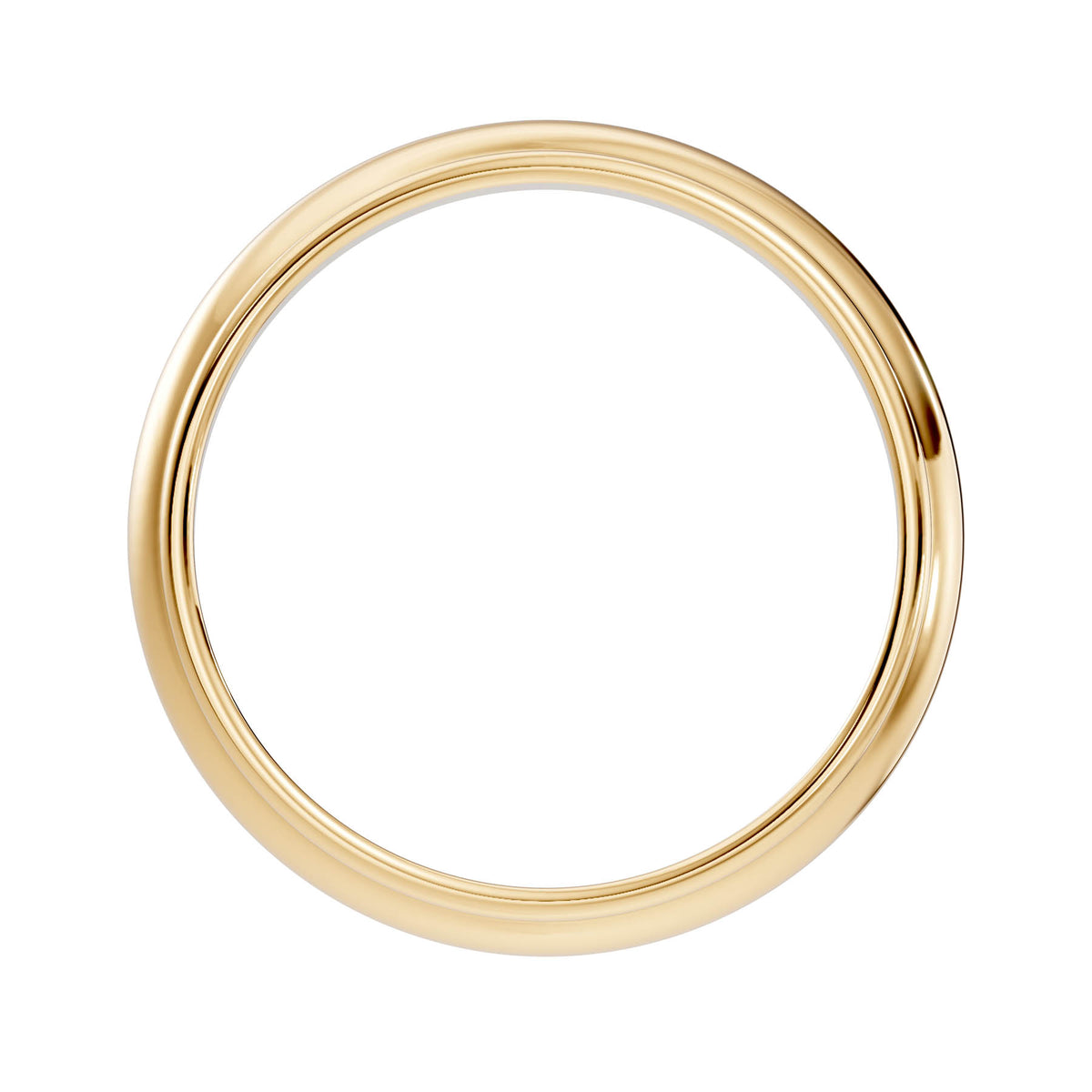 Classic Half-Round Wedding Band with Polished Comfort Fit Design (HREW500) 6
