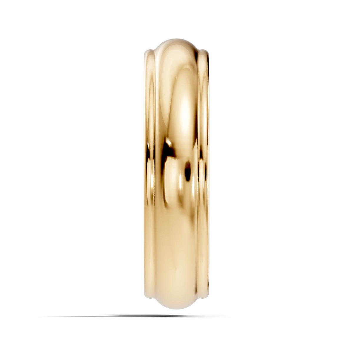 Classic Half-Round Wedding Band with Polished Comfort Fit Design (HREW500) 5