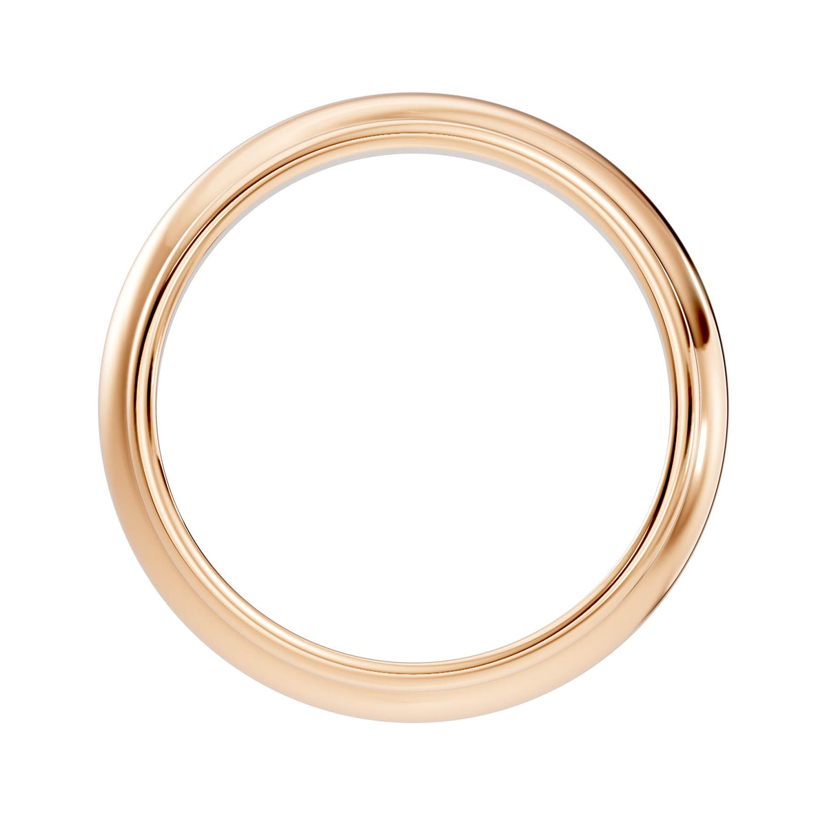 Classic Half-Round Wedding Band with Polished Comfort Fit Design (HREW600) 7