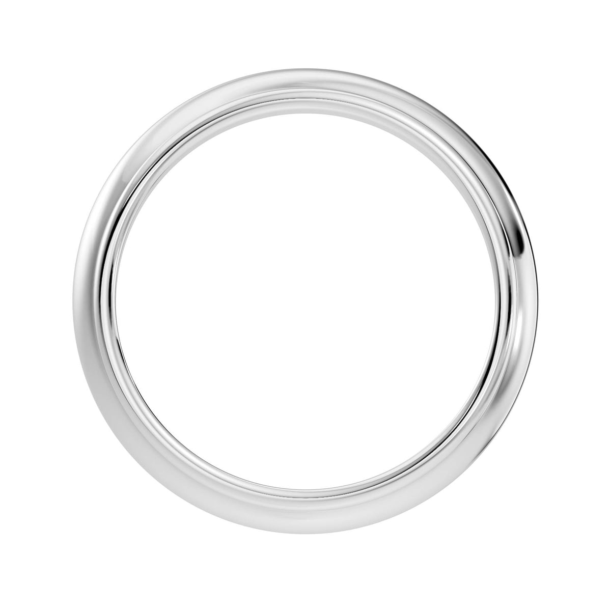 Classic Half-Round Wedding Band with Polished Comfort Fit Design (HREW600) 11