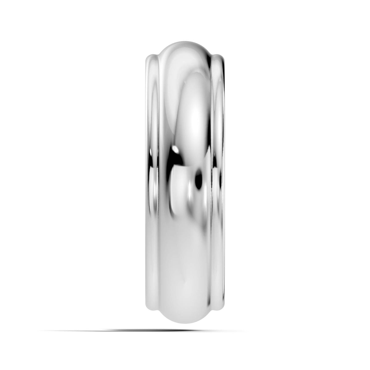 Classic Half-Round Wedding Band with Polished Comfort Fit Design (HREW600) 12