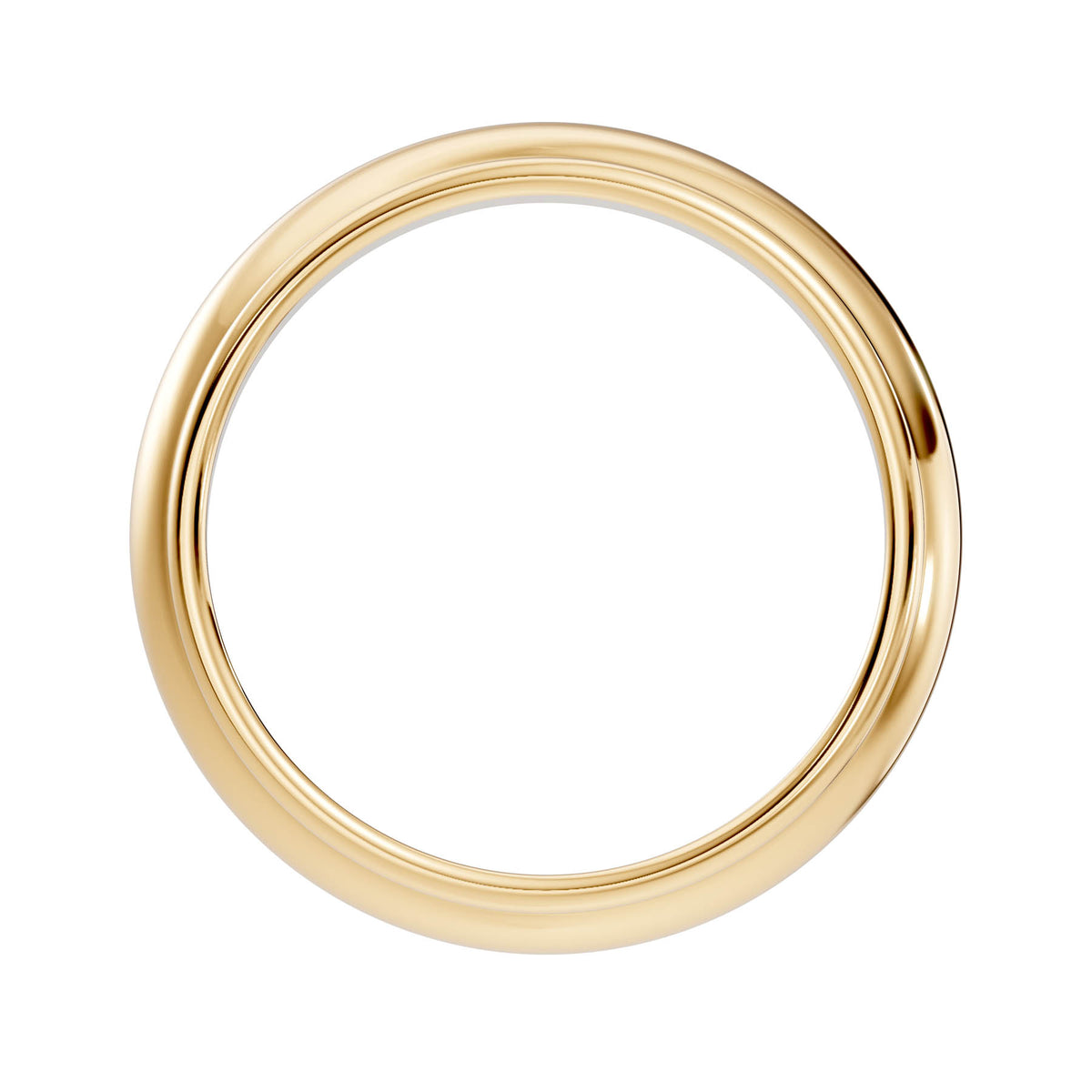 Classic Half-Round Wedding Band with Polished Comfort Fit Design (HREW600) 4