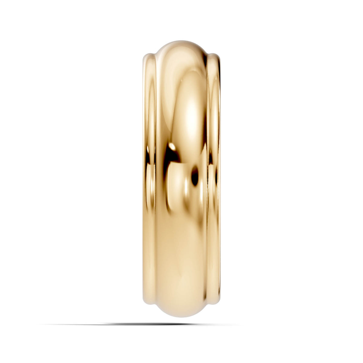 Classic Half-Round Wedding Band with Polished Comfort Fit Design (HREW600) 9