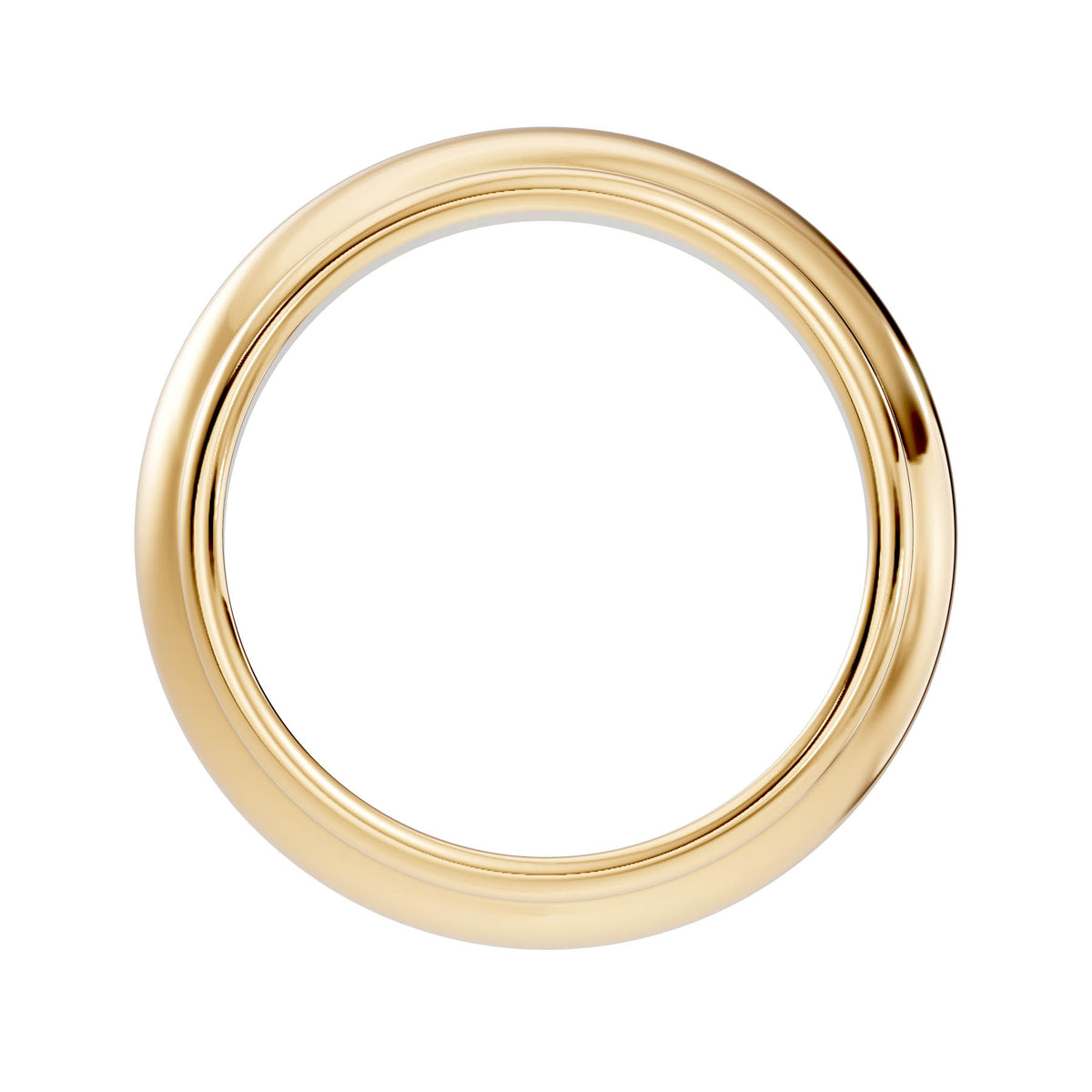Wide Half-Round Wedding Band with Polished Domed Profile (HREW800) 7