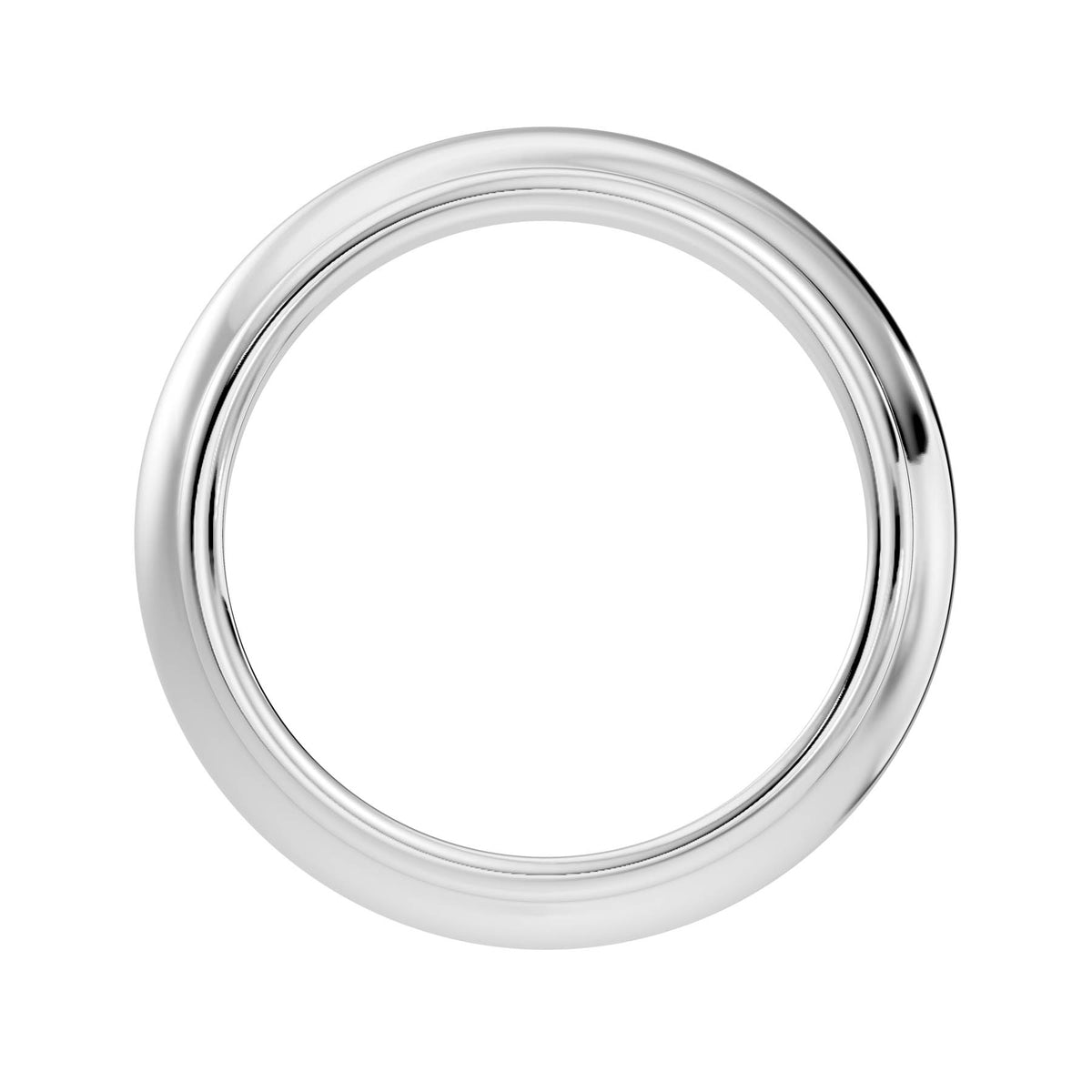 Wide Half-Round Wedding Band with Polished Domed Profile (HREW800) 9