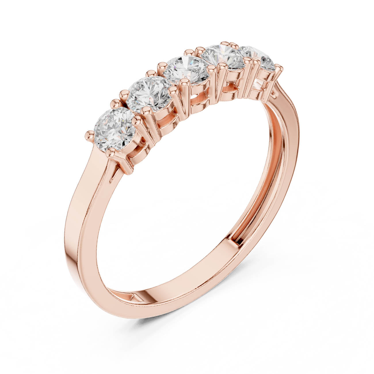 .55 Ct. Five Stone Round Diamond Ring (JLR-18) 8