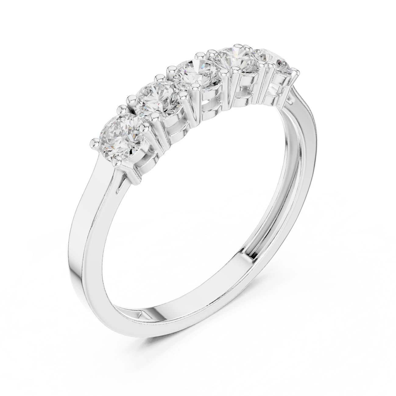 .55 Ct. Five Stone Round Diamond Ring (JLR-18) 6