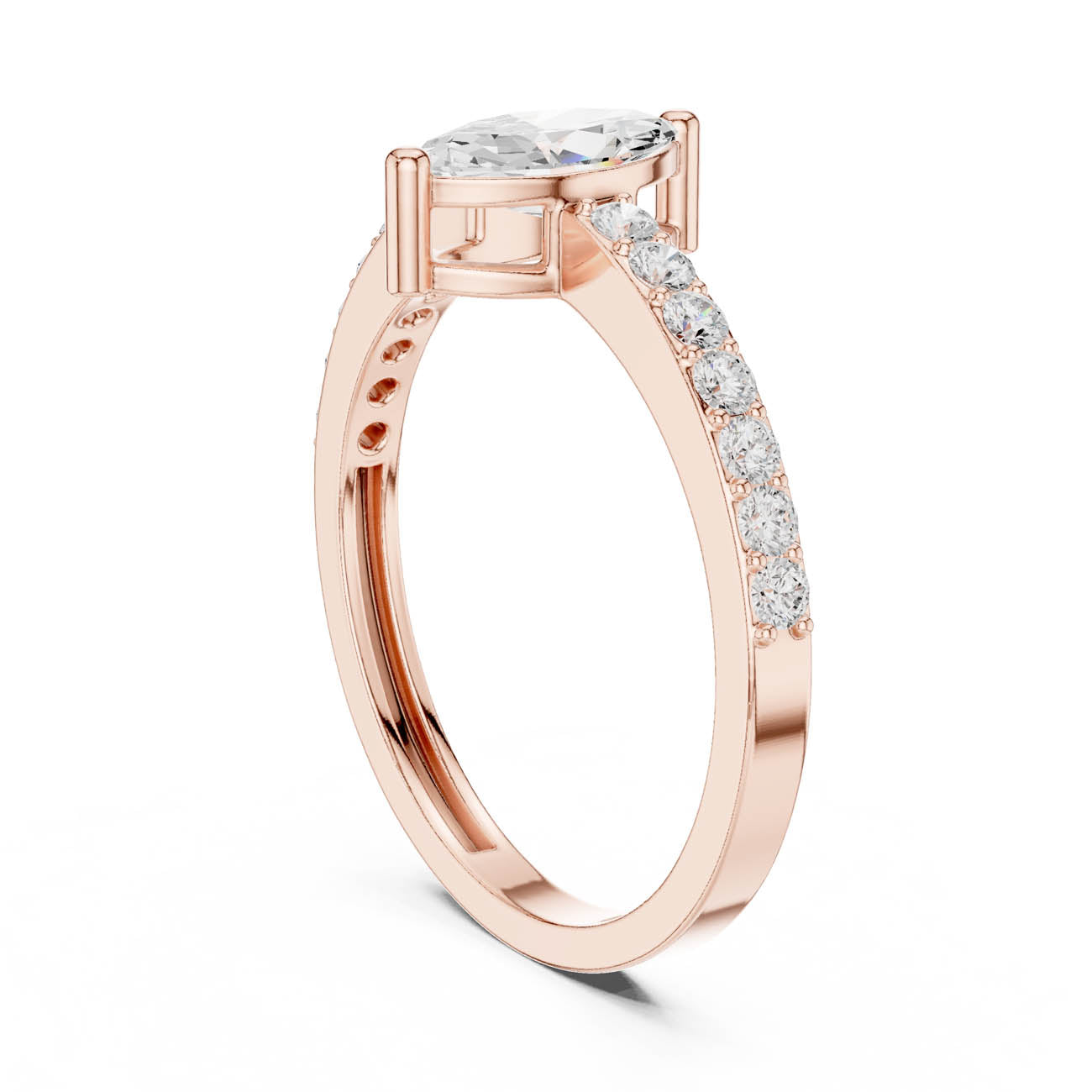 .69 Ct. Marquise Cut Diamond Solitaire with Pavé Band (JLR-23) 9