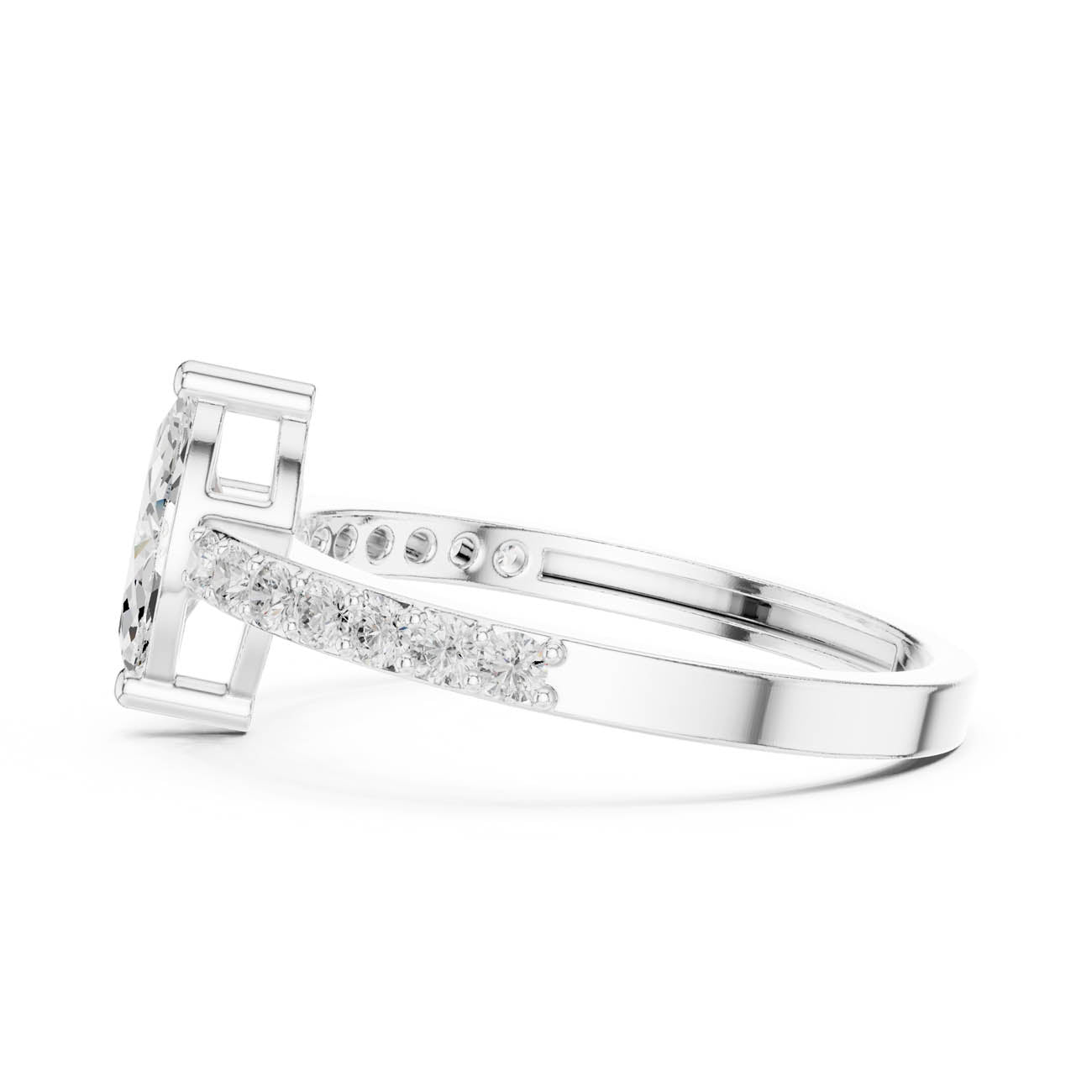 .69 Ct. Marquise Cut Diamond Solitaire with Pavé Band (JLR-23) 12