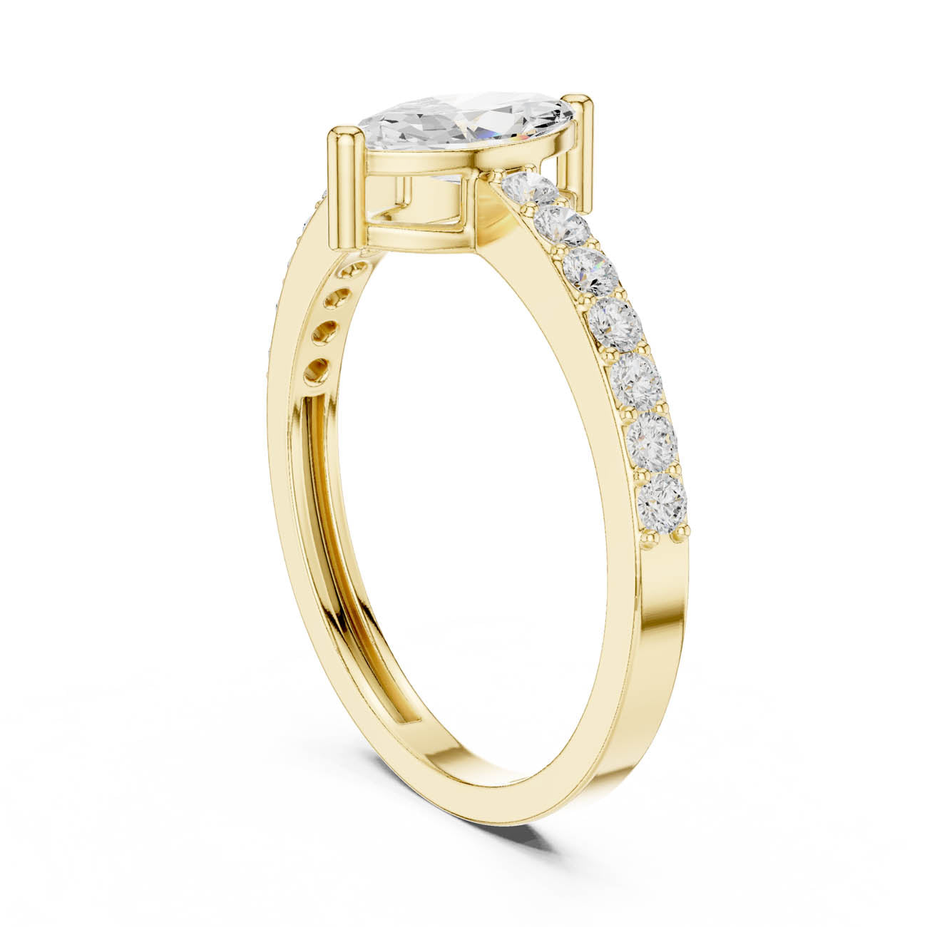 .69 Ct. Marquise Cut Diamond Solitaire with Pavé Band (JLR-23) 3