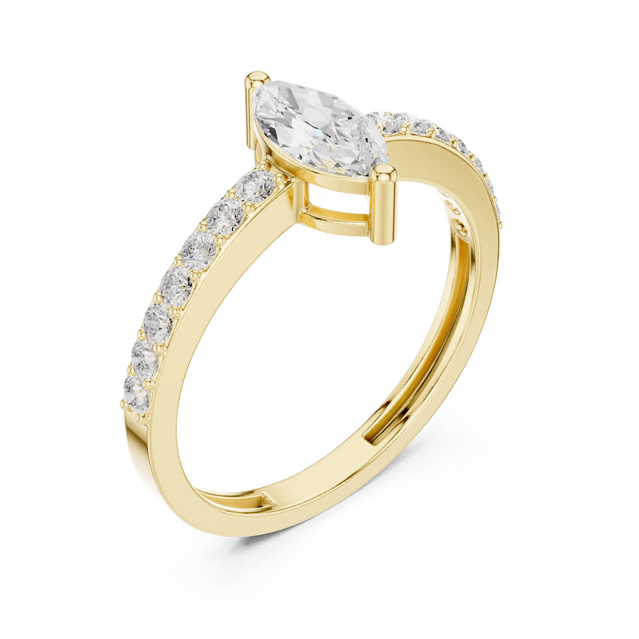.69 Ct. Marquise Cut Diamond Solitaire with Pavé Band (JLR-23)