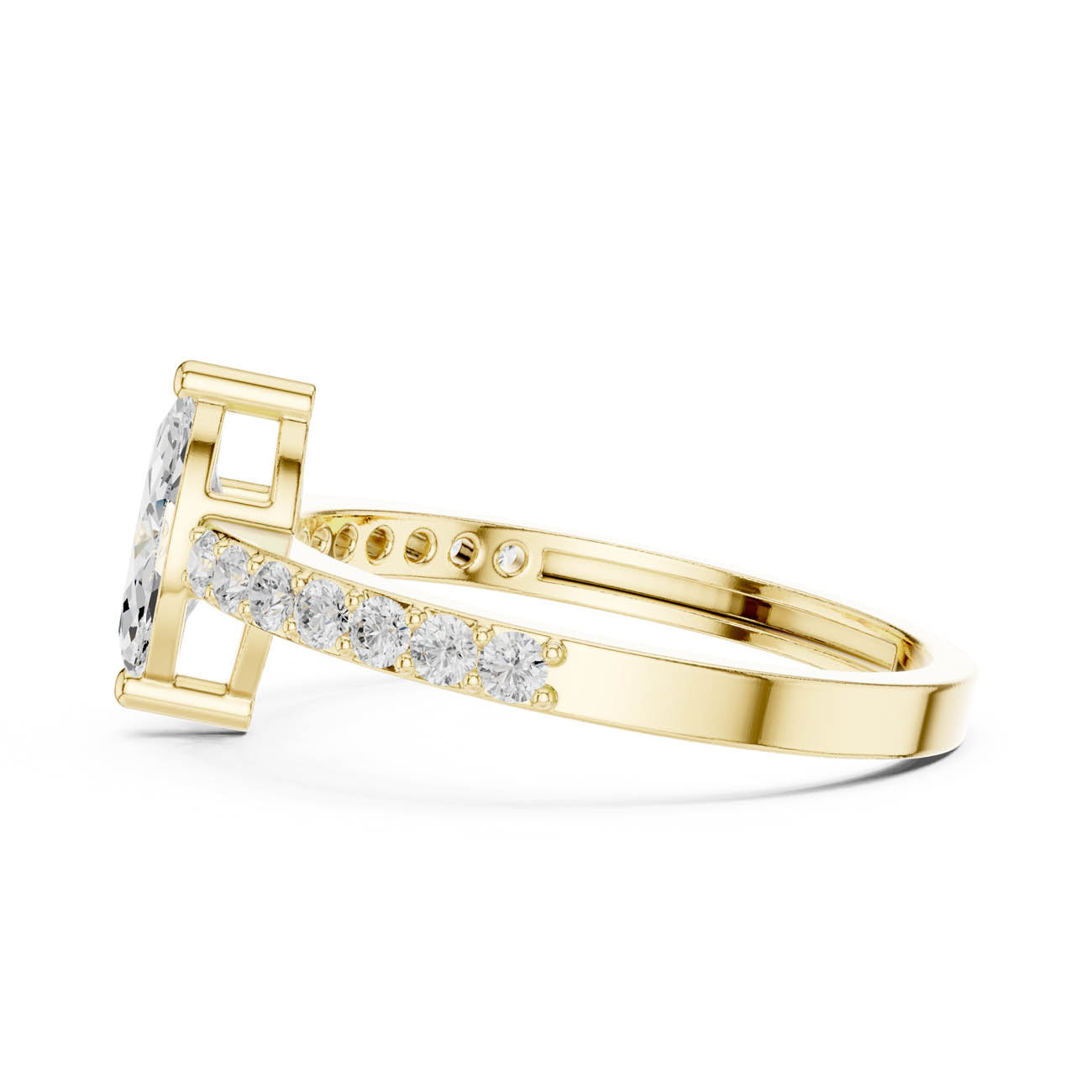 .69 Ct. Marquise Cut Diamond Solitaire with Pavé Band (JLR-23) 4