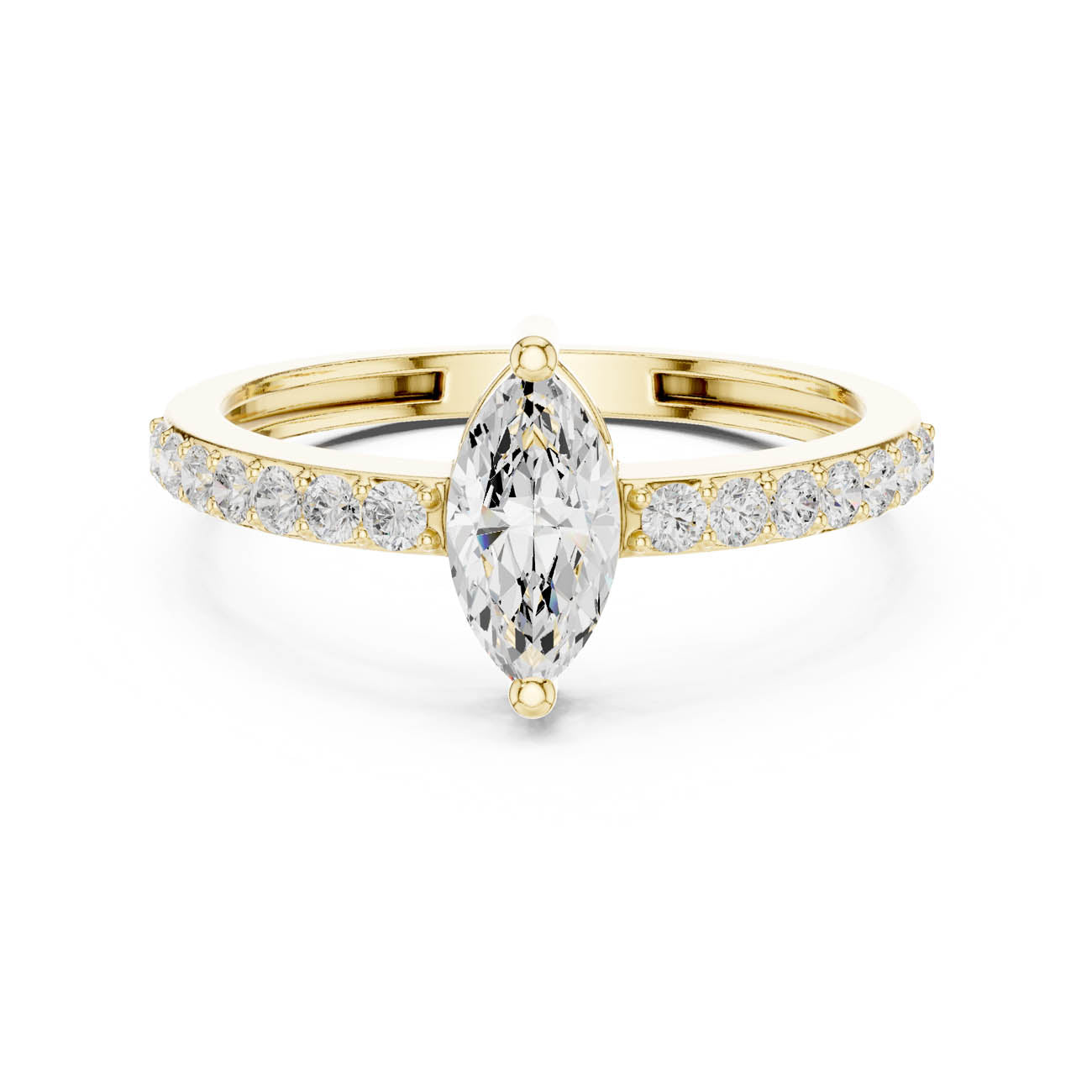 .69 Ct. Marquise Cut Diamond Solitaire with Pavé Band (JLR-23)