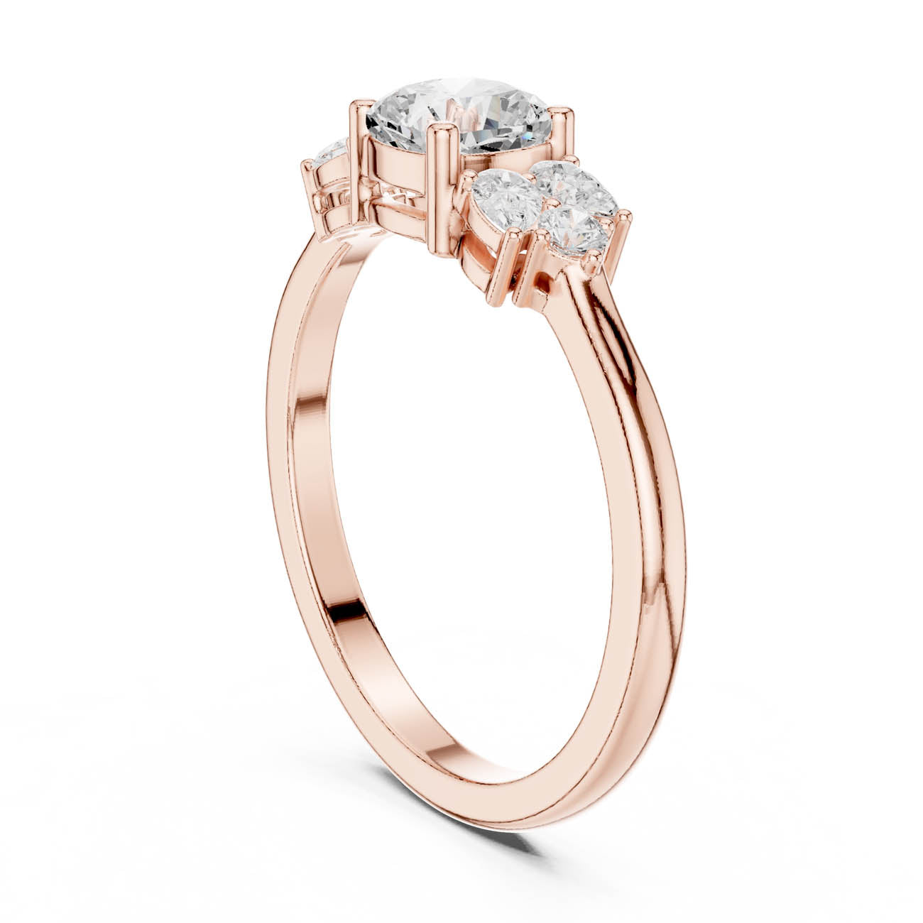 .89 Ct. Cushion Cut Diamond Ring with Pear and Round Side Stones (JLR-24) 10