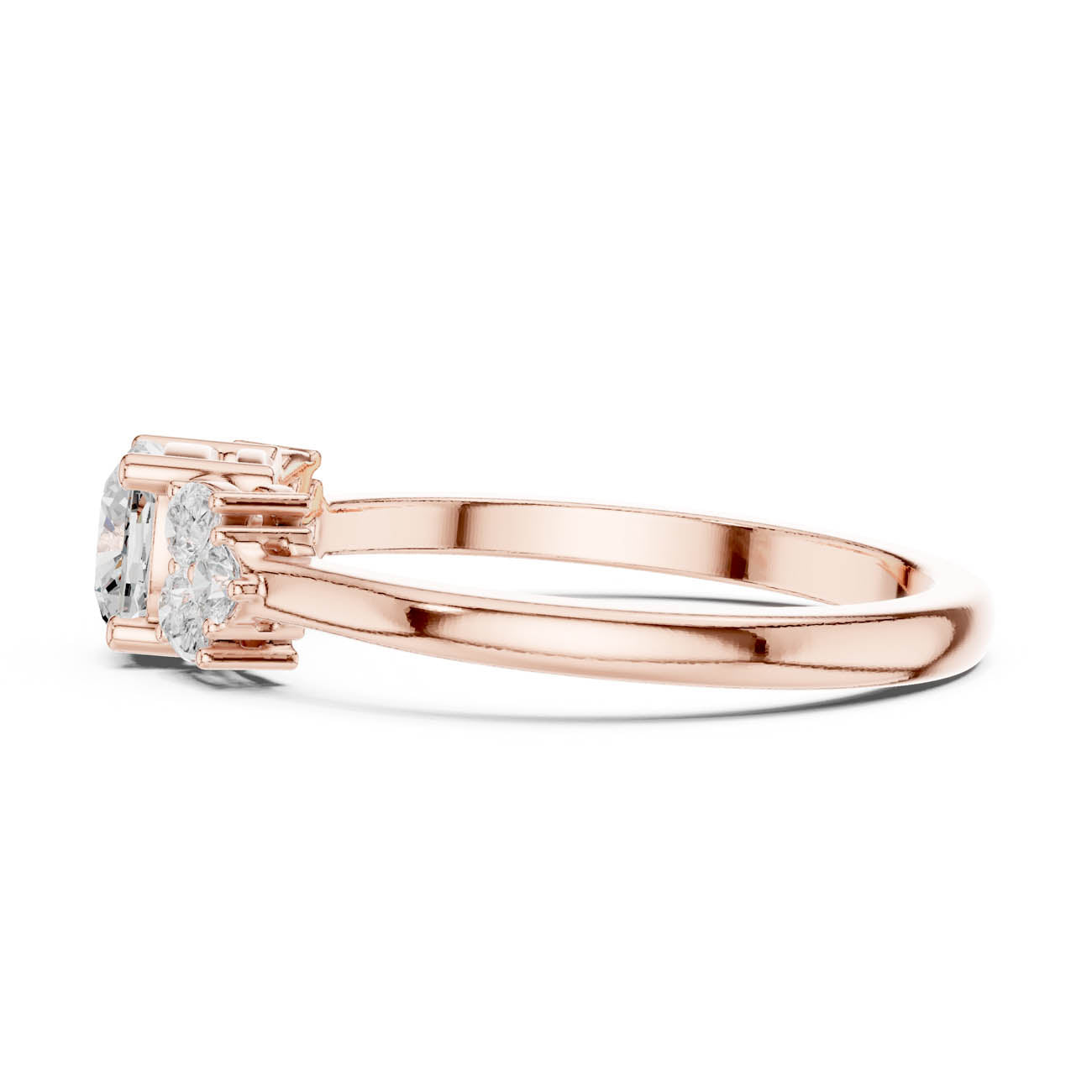 .89 Ct. Cushion Cut Diamond Ring with Pear and Round Side Stones (JLR-24) 12