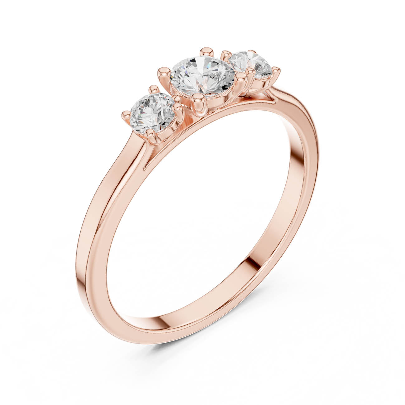 .52 Ct. Round Diamond Three-Stone Ring (JLR-25) 10