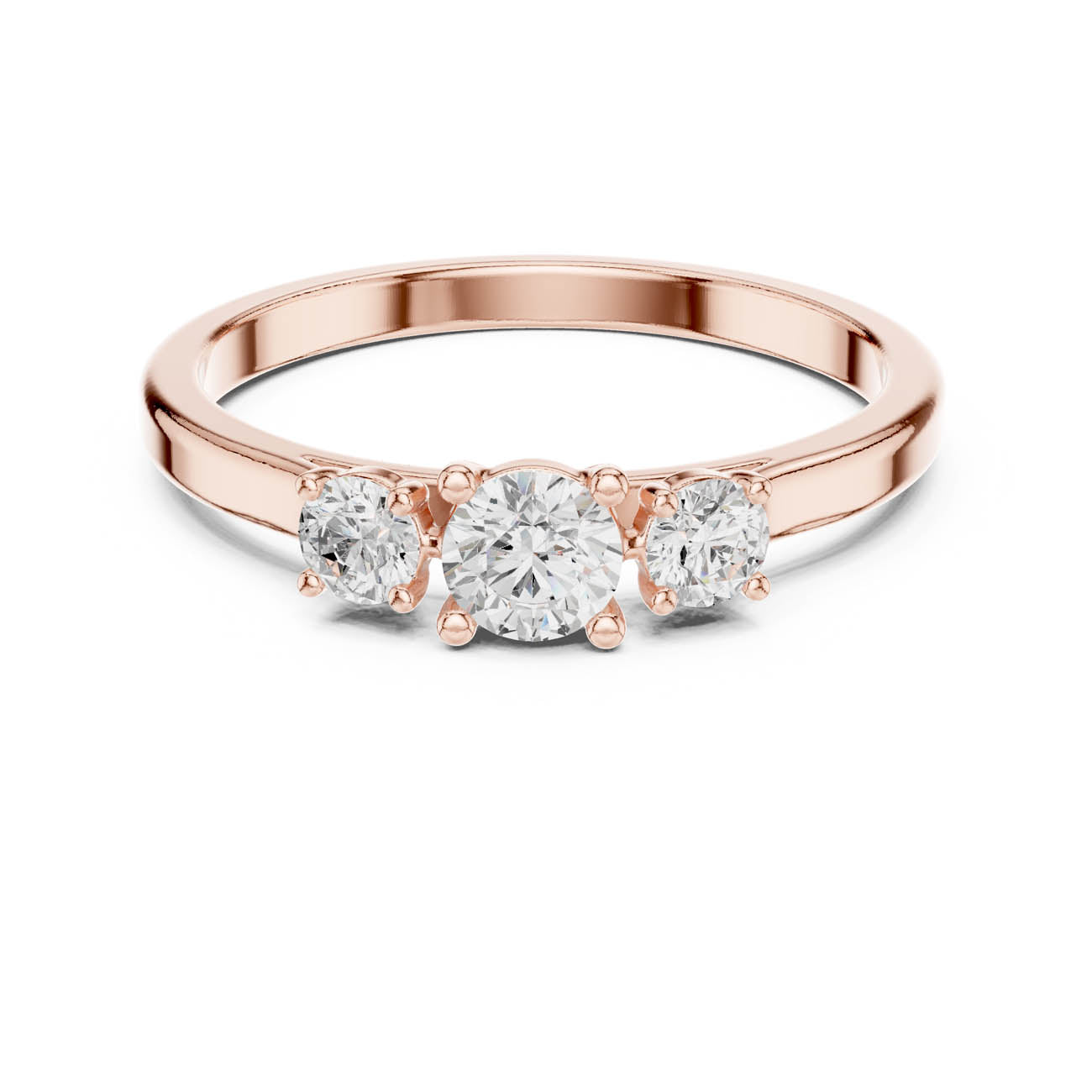 .52 Ct. Round Diamond Three-Stone Ring (JLR-25) 5