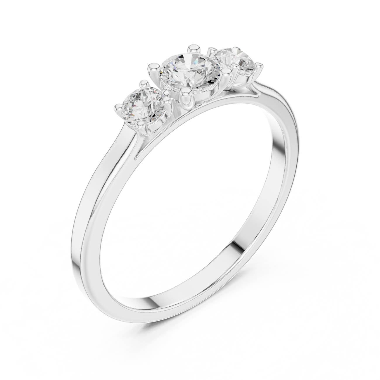 .52 Ct. Round Diamond Three-Stone Ring (JLR-25) 6