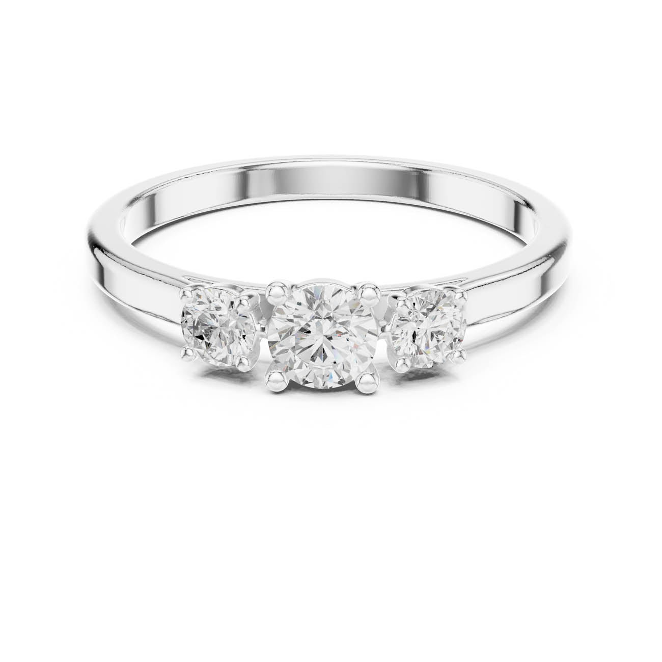 .52 Ct. Round Diamond Three-Stone Ring (JLR-25) 7