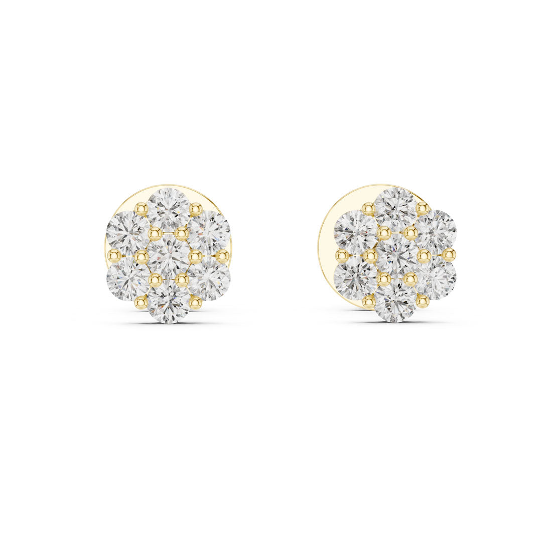 .42 Ct. Round Diamond Floral Cluster Earrings (L2-27#10001E) 4