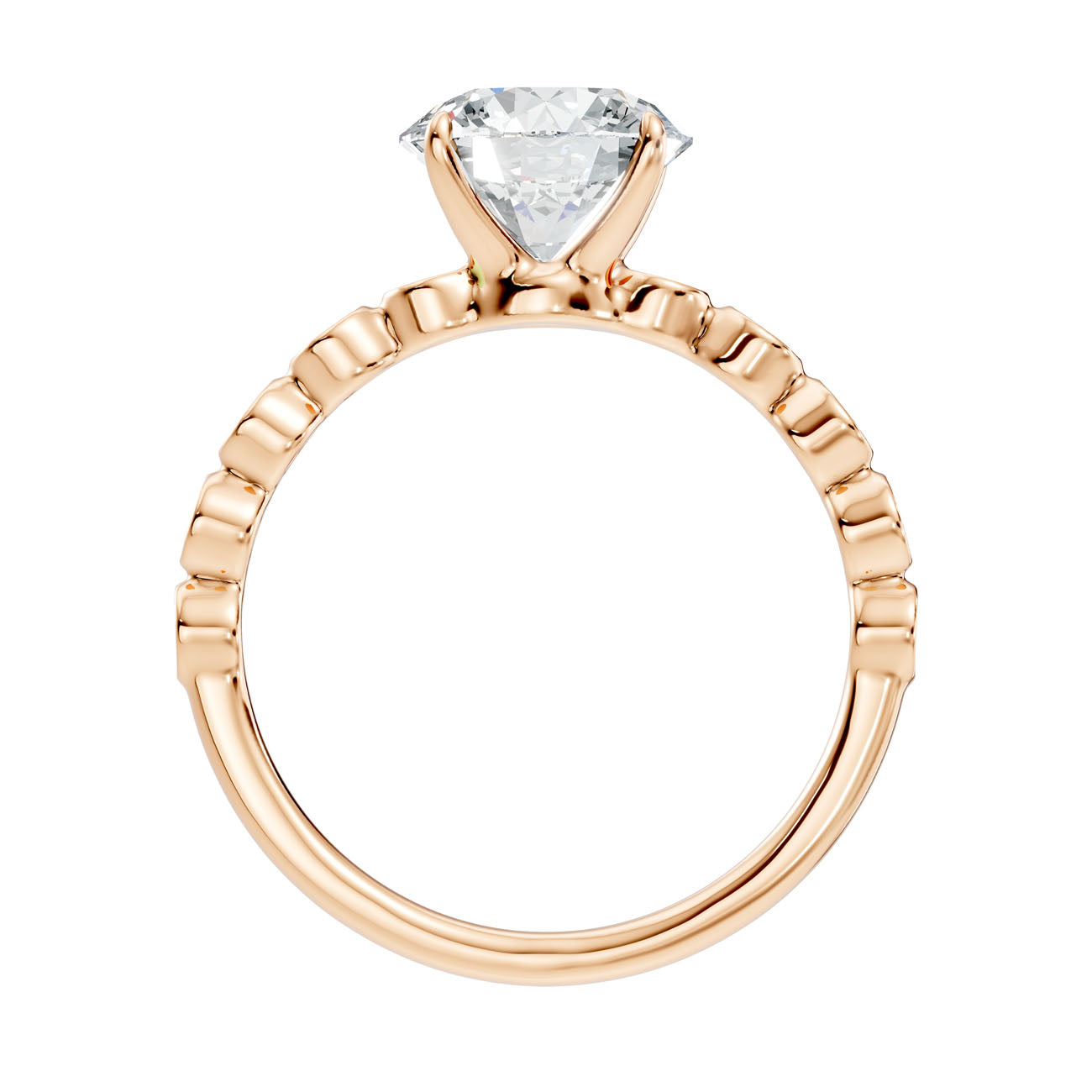 2.35 Ct. Round Diamond Bezel-Accented Solitaire Ring with Graduated Side Stones (L2-27#10009L) 13