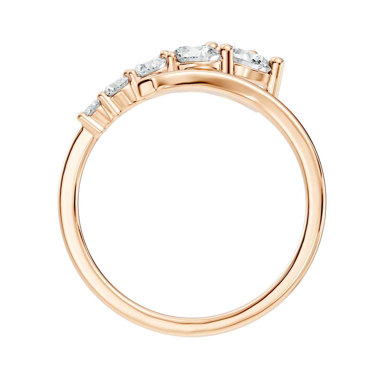 .90 Ct. Graduated Round Diamond Five-Stone Ring with Curved Gallery (L2-27#10011L) 15