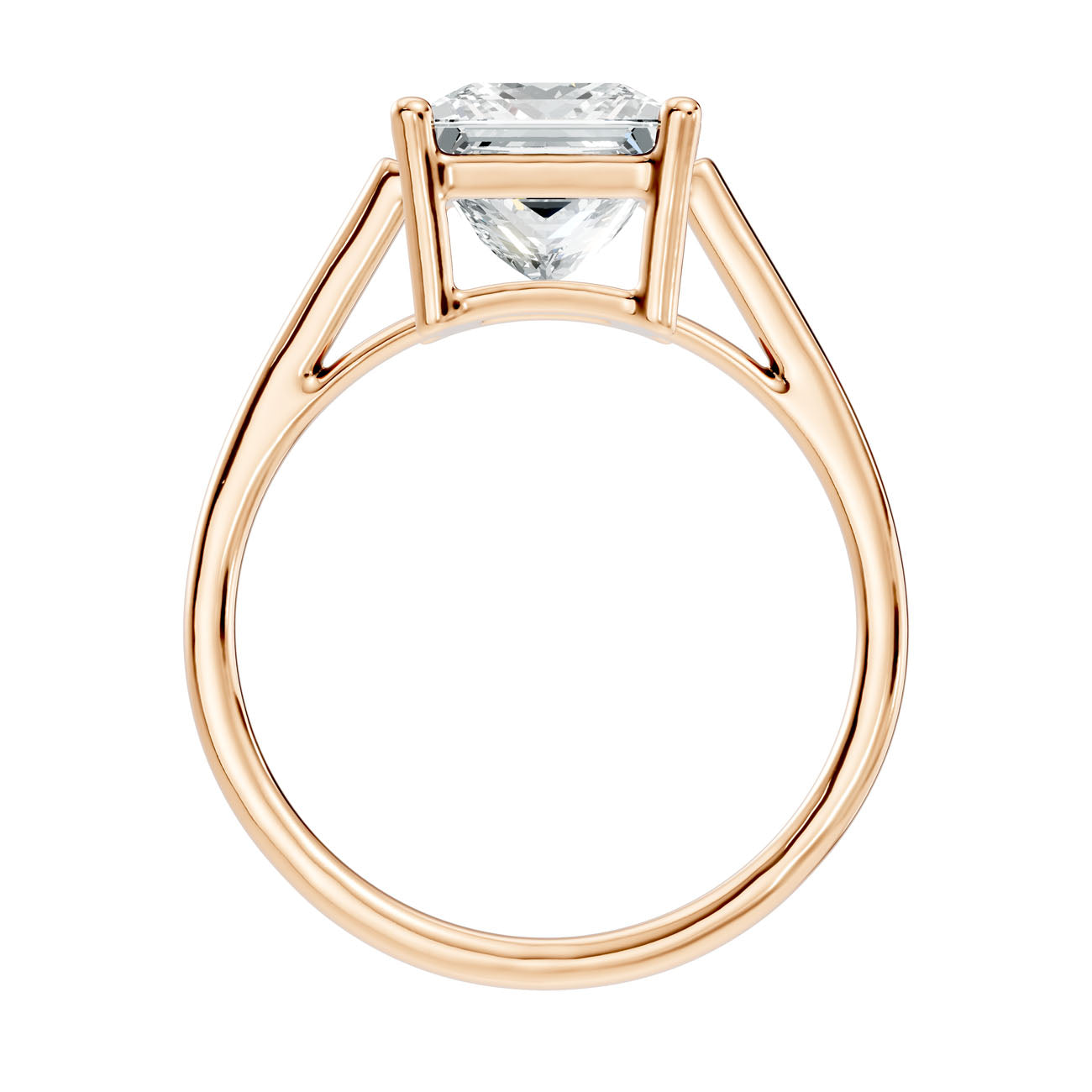2.65 Ct. Princess Cut Diamond Solitaire Ring with Four-Prong Setting (L2-27#10012L) 14