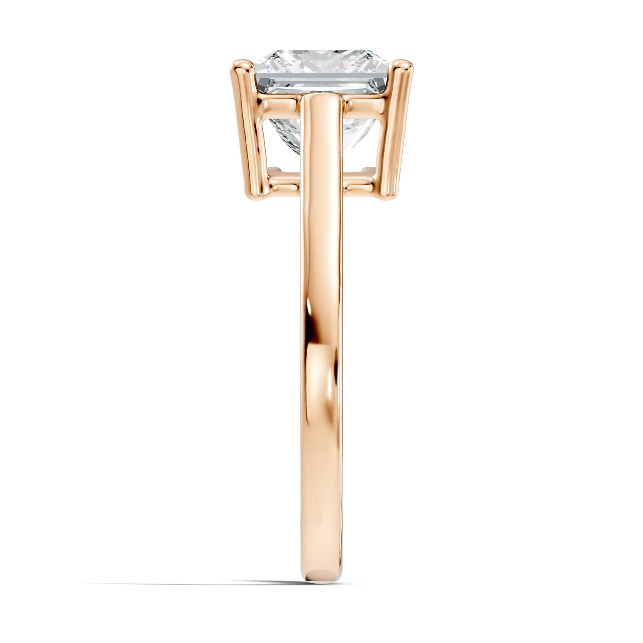 2.65 Ct. Princess Cut Diamond Solitaire Ring with Four-Prong Setting (L2-27#10012L) 15