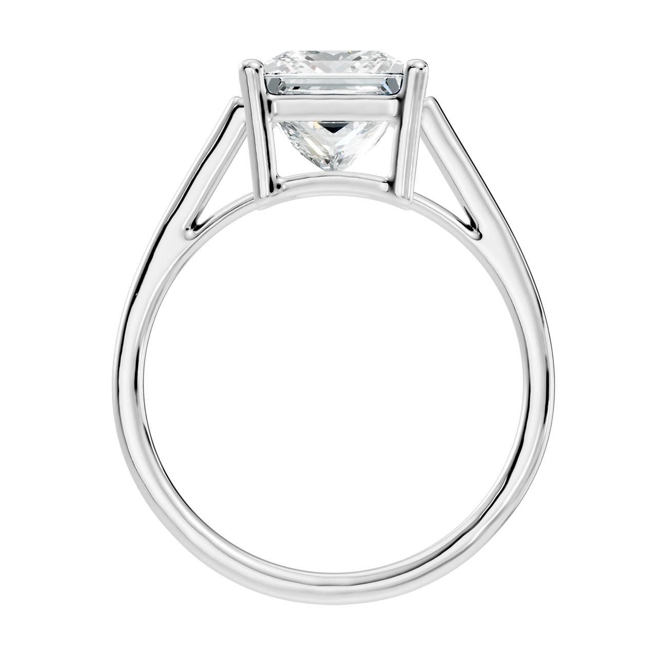 2.65 Ct. Princess Cut Diamond Solitaire Ring with Four-Prong Setting (L2-27#10012L) 11